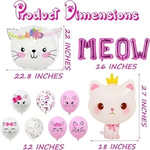 Cat Birthday Party Balloons